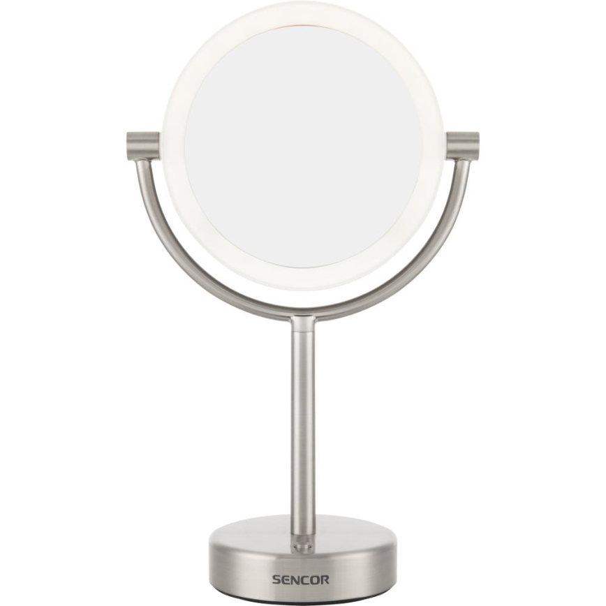 Sencor - Козметично огледало с LED подсветка LED/5W/230V неръждаем