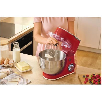 Sencor - Кухненски робот с купа от неръждаема стомана 1300 W/230 V червен