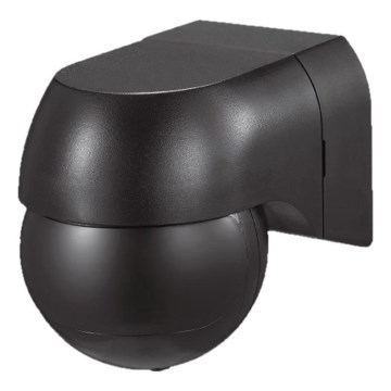 Сензор за движение PIR 180° 400W/230V IP44 черен