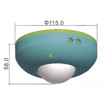 Сензор за движение PIR B 360 ° 1200W / 230V бял