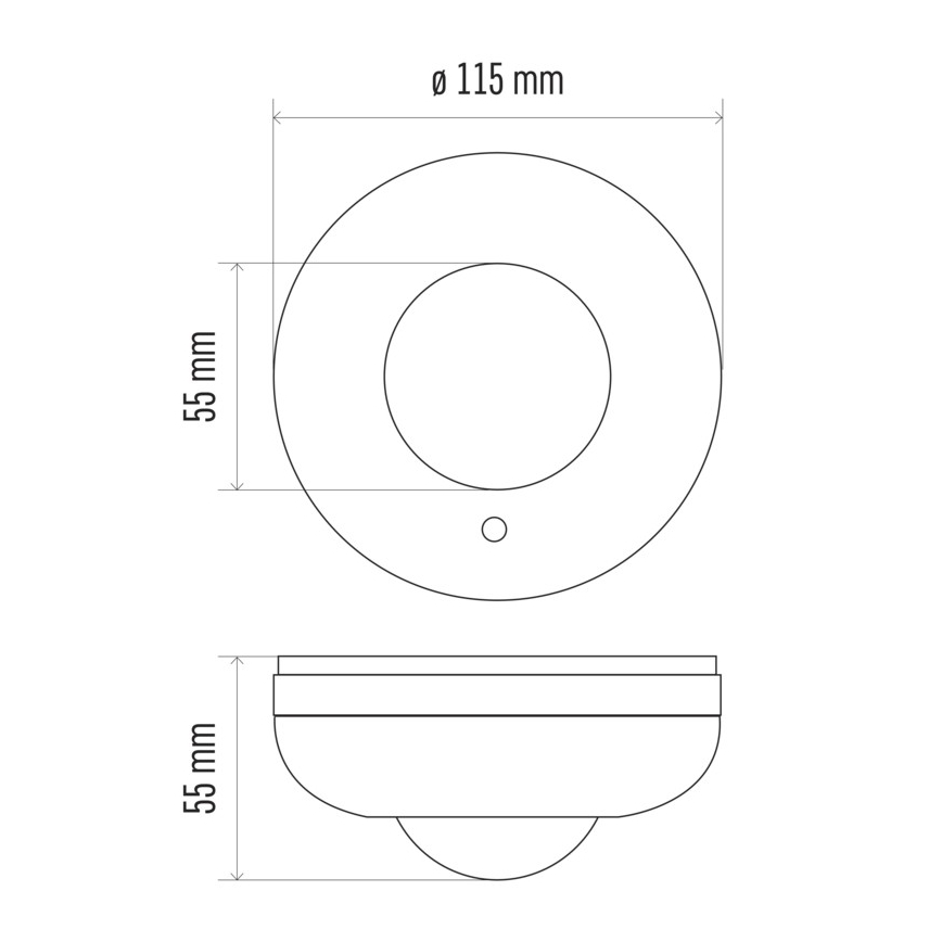 Сензор за движение PIR B 360 ° 1200W / 230V бял