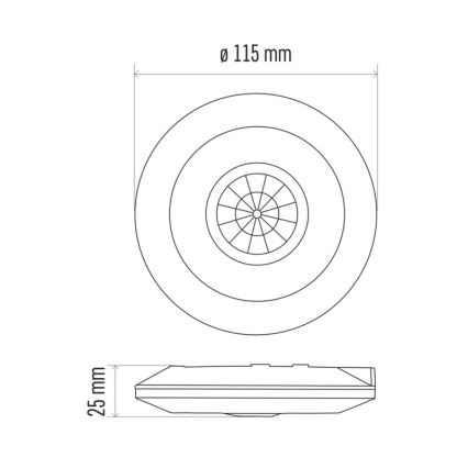 Сензор за движение PIR B 360° 2000W/230V бял