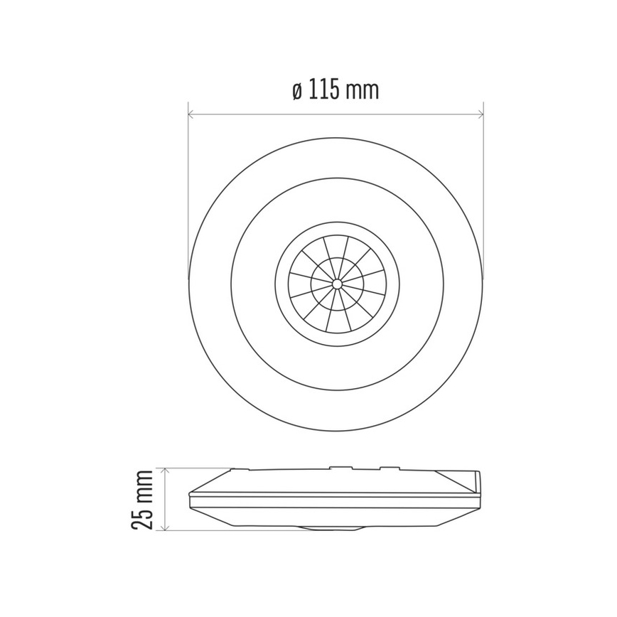 Сензор за движение PIR B 360° 2000W/230V бял