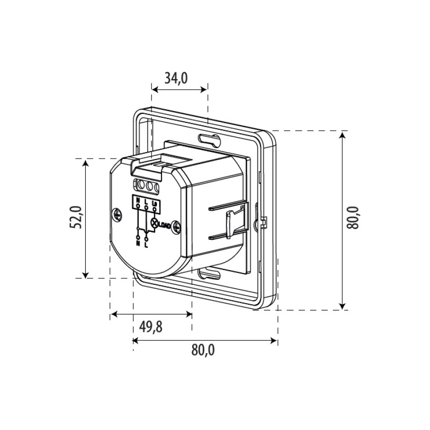 Сензор за движение SENSOR 1200W бял
