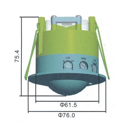 Сензор за движение за таван на микровълни MW B 360 ° 1200W / 230V бялý