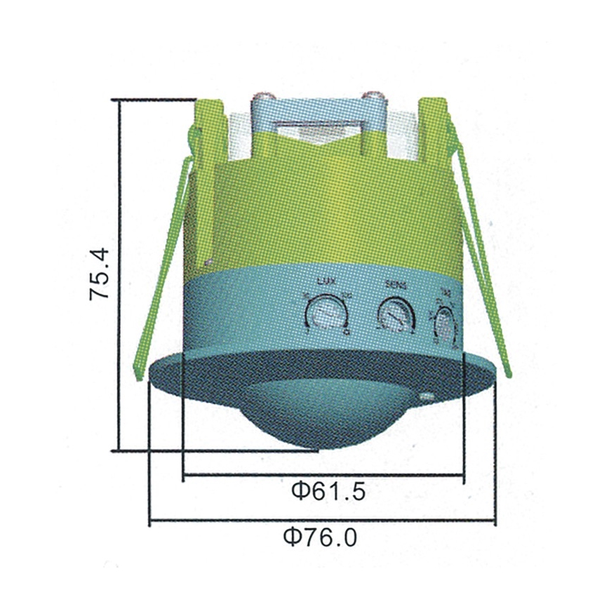 Сензор за движение за таван на микровълни MW B 360 ° 1200W / 230V бялý