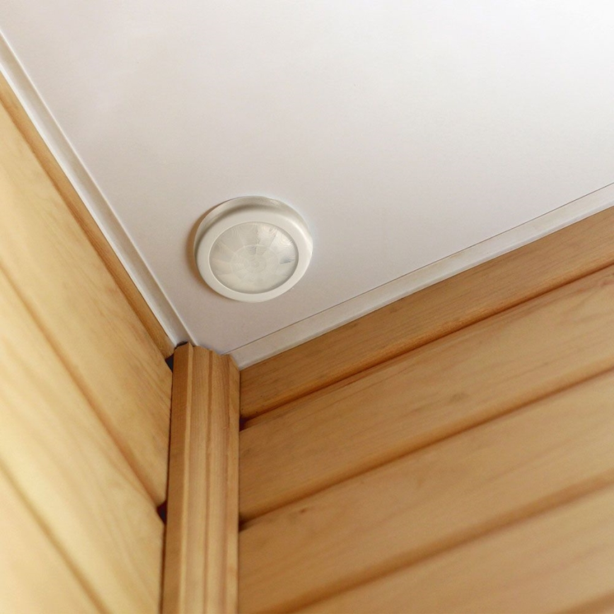 Сензор за движение за вграждане PIR 360° 400W/230V бял