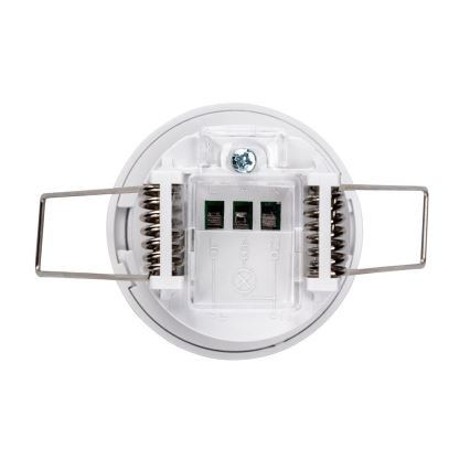 Сензор за движение за вграждане PIR 360° 400W/230V бял