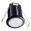 Сензор за движение за вграждане PIR 360° 400W/230V черен