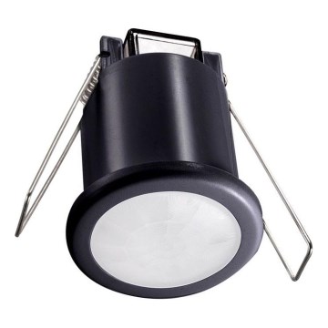 Сензор за движение за вграждане PIR 360° 400W/230V черен