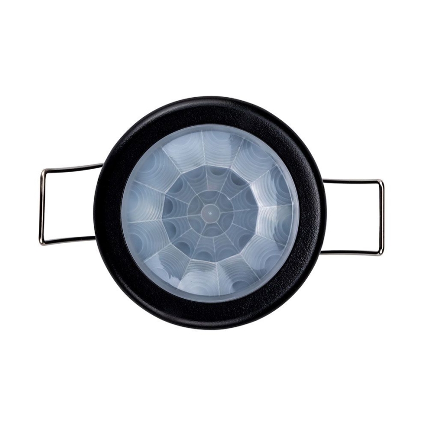 Сензор за движение за вграждане PIR 360° 400W/230V черен