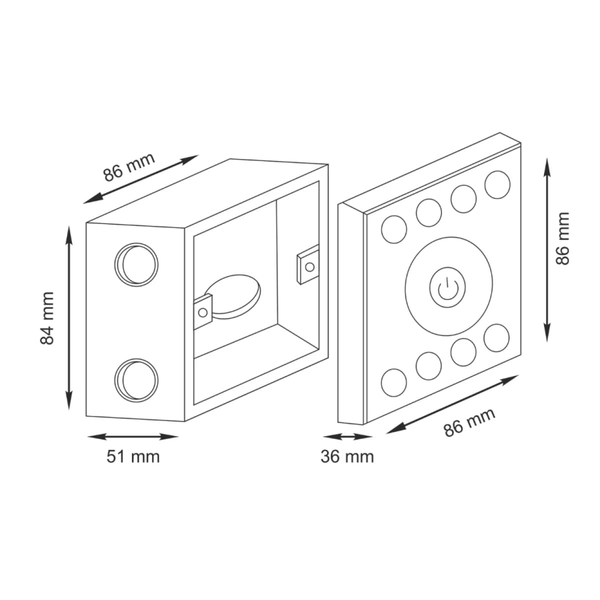 Сензорен превключвател с димер за едноцветни LED ленти 12-24V 4-канален