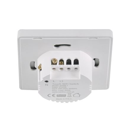 Сензорен превключвател 1-полюсен SMART 800W/230V бял Wi-Fi Tuya