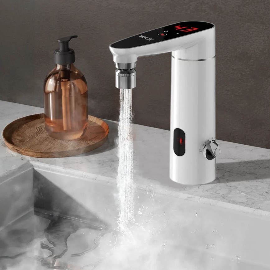 Сензорен проточен бойлер с LED дисплей 3000W/230V IPX4 бял