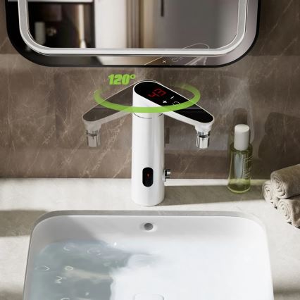 Сензорен проточен бойлер с LED дисплей 3000W/230V IPX4 бял