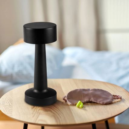Димируема сензорна LED настолна лампа SIMPLY, 5V, 2700/4000/6500K, 800 mAh, черна