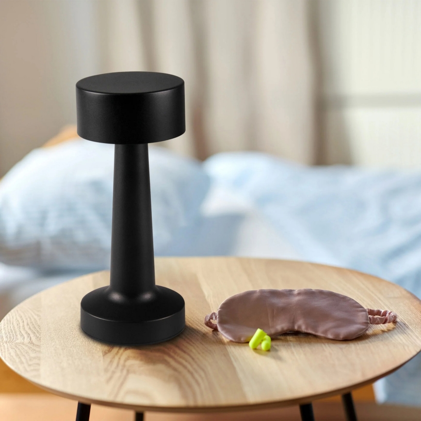 Димируема сензорна LED настолна лампа SIMPLY, 5V, 2700/4000/6500K, 800 mAh, черна