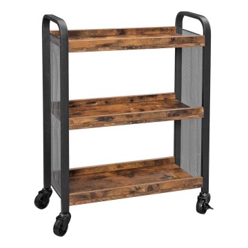 Сервировъчна масичка MARGE кафява/черна