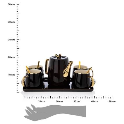 Сервиз за чай NOAH черен/златист