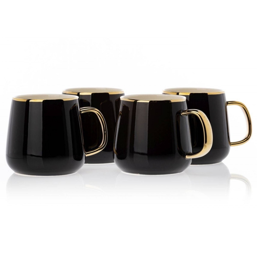 Сервиз за чай NOAH черен/златист