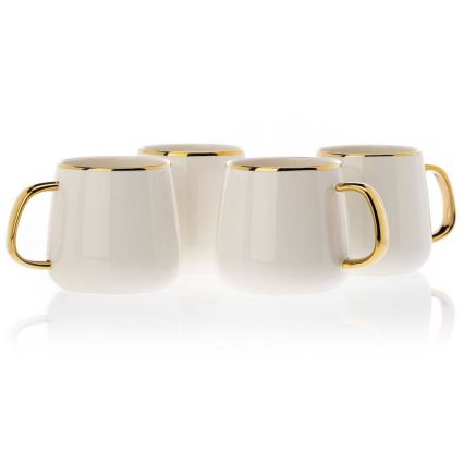 Сервиз за чай NOAH кремав/златист