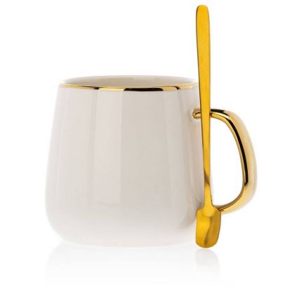 Сервиз за чай NOAH кремав/златист