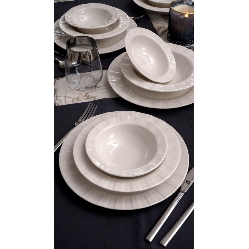 Сервиз за хранене 18 части бял/порцелан