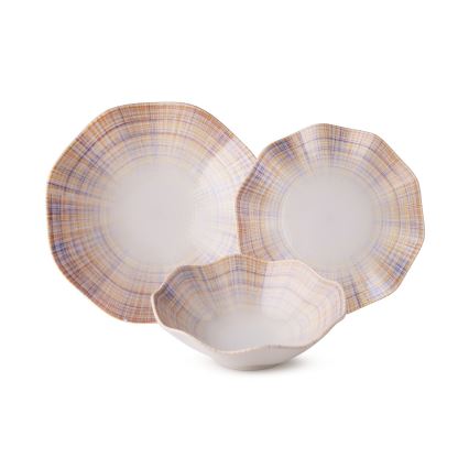 Сервиз за хранене 24 части оранжев/порцелан