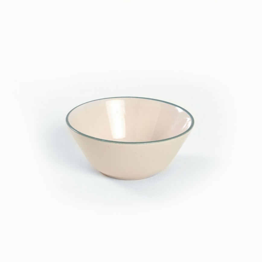 Сервиз за хранене 24 части бежов/зелен/каменна керамика