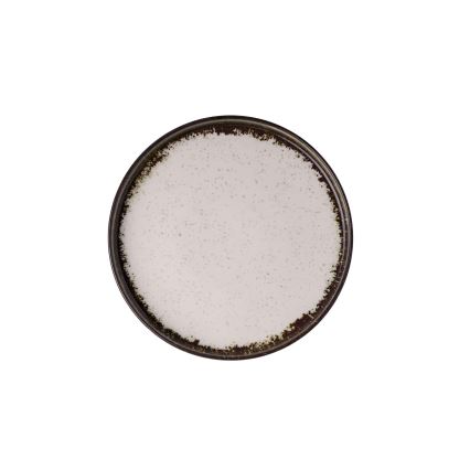 Сервиз за хранене 24 части, бял/кафяв, порцелан