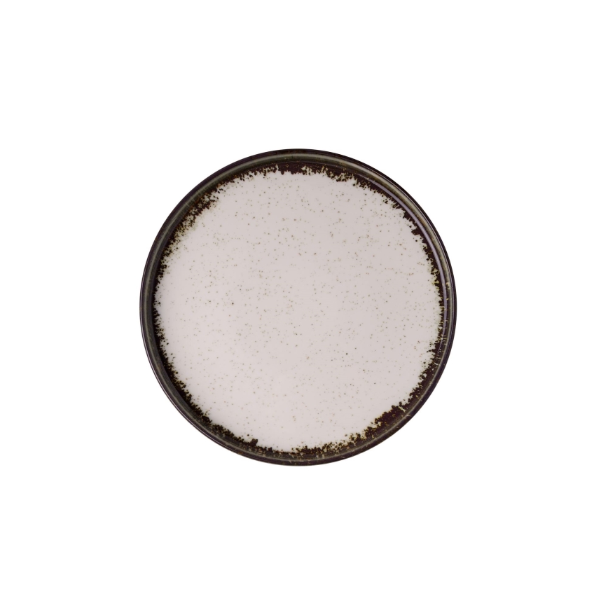 Сервиз за хранене 24 части, бял/кафяв, порцелан