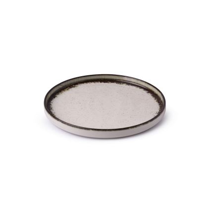 Сервиз за хранене 24 части, бял/кафяв, порцелан