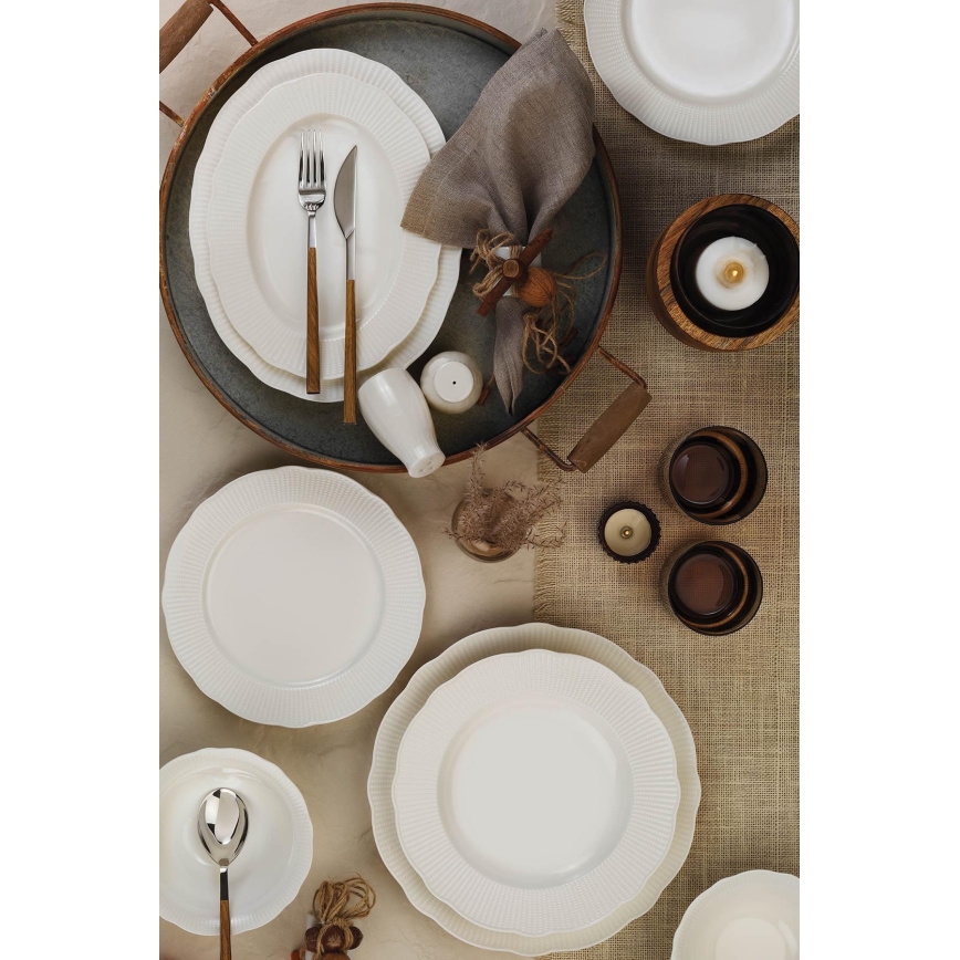 Сервиз за хранене 26 части бял/порцелан