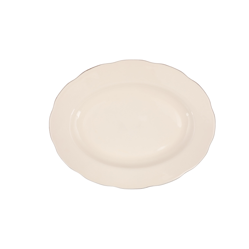 Сервиз за хранене, 54 части, бял/меден/слонова кост, порцелан