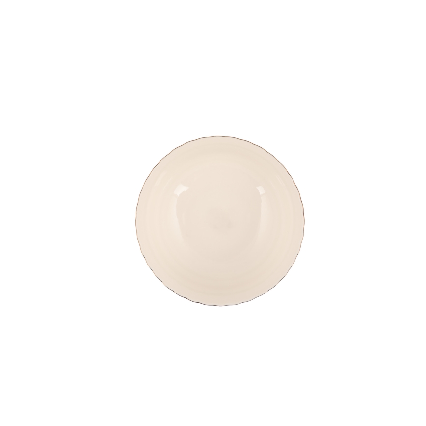 Сервиз за хранене, 54 части, бял/меден/слонова кост, порцелан