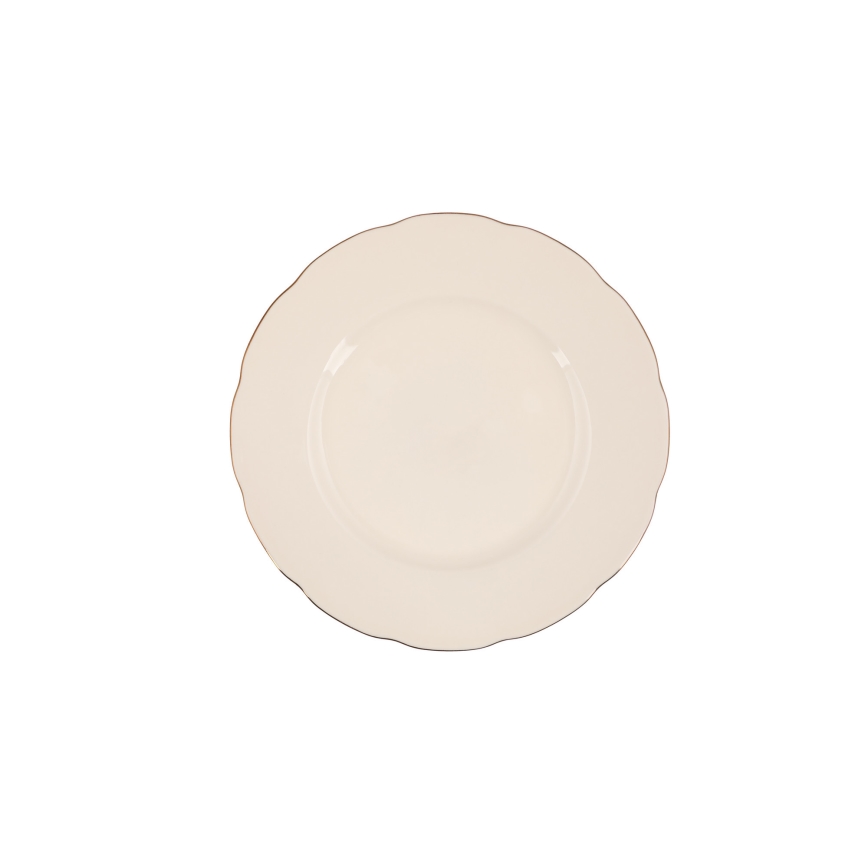 Сервиз за хранене, 54 части, бял/меден/слонова кост, порцелан