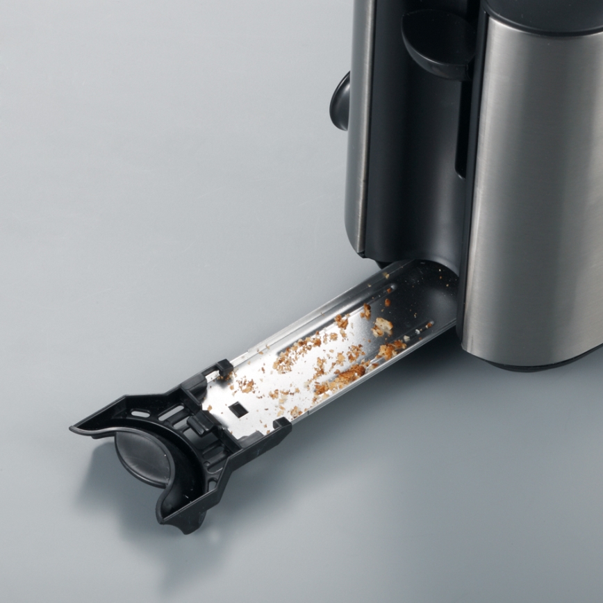 Severin AT 2515 - Тостер с две гнезда 1000W/230V неръждаема стомана/черен