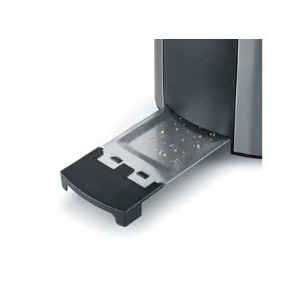 Severin AT 2589 - Тостер с два слота 800W/230V неръждаема стомана/черен