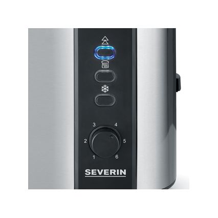 Severin AT 2589 - Тостер с два слота 800W/230V неръждаема стомана/черен