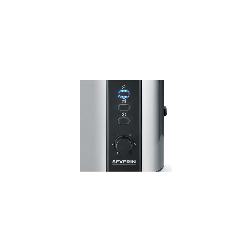 Severin AT 2589 - Тостер с два слота 800W/230V неръждаема стомана/черен