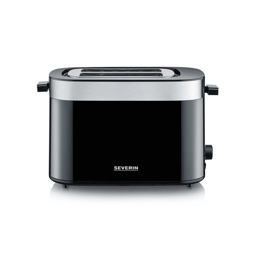 Severin AT 9264 - Тостер за две филийки 800W/230V неръждаема стомана/черен
