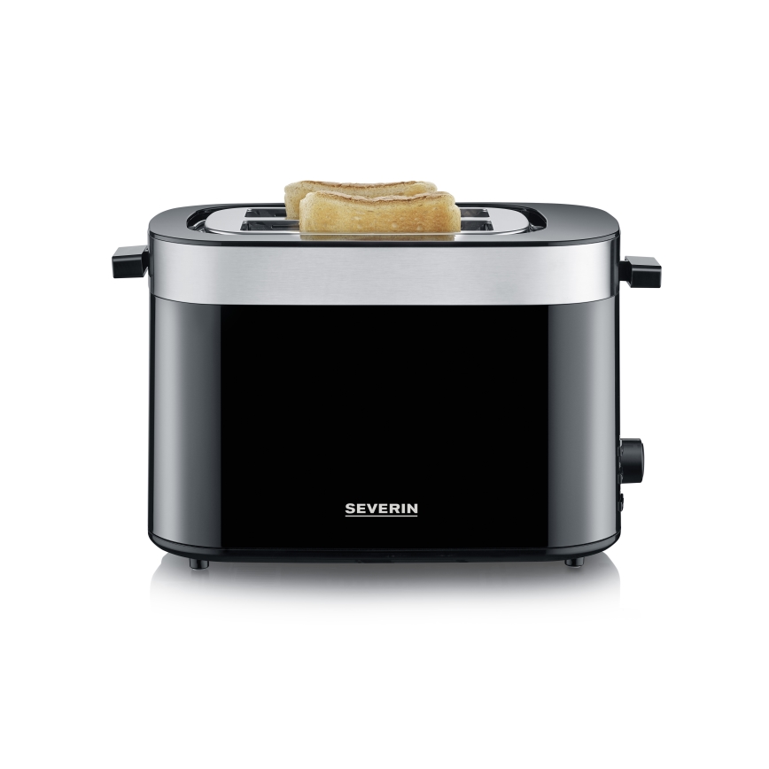 Severin AT 9264 - Тостер за две филийки 800W/230V неръждаема стомана/черен