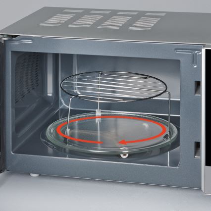 Severin MW 7771 - Микровълнова фурна с грил, 700 W/230 V, 20 л, черна