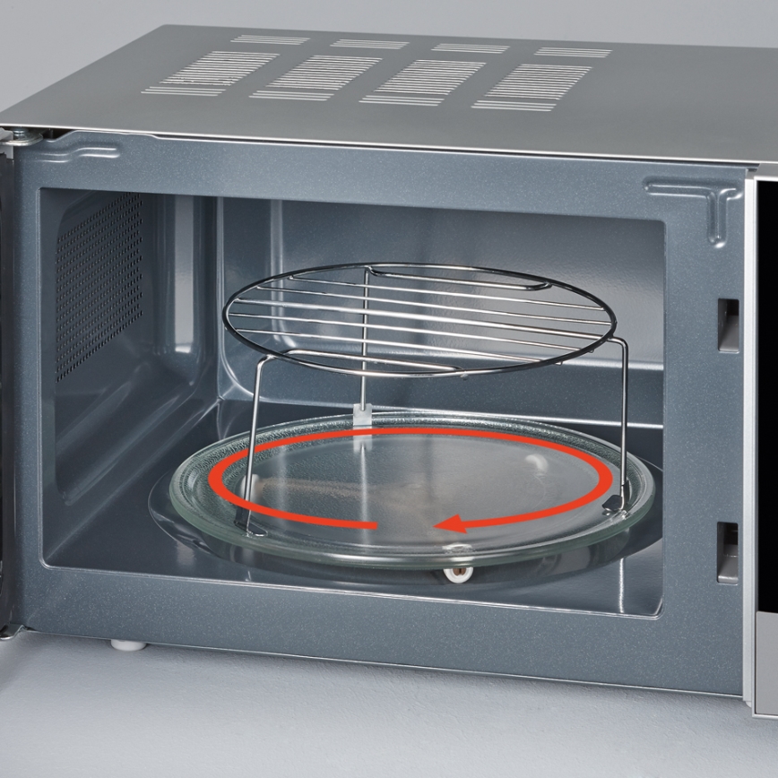 Severin MW 7771 - Микровълнова фурна с грил, 700 W/230 V, 20 л, черна