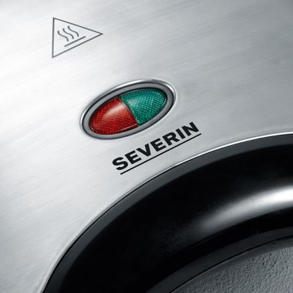 Severin SA 2969 - Тостер 700W/230V неръждаема стомана/черен