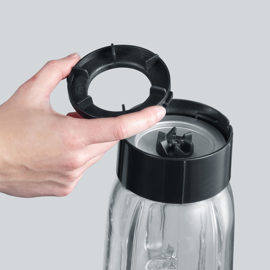 Severin SM 3737 - Настолен блендер 1 л 500W/230V неръждаема стомана/черен