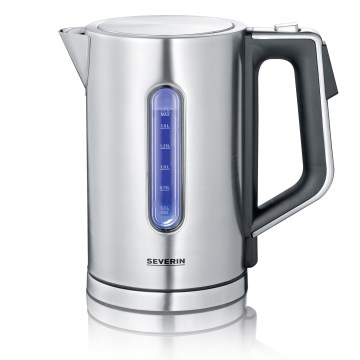Severin WK 3418 - Електрическа кана 1,7 л 3000 W/230 V неръждаема стомана/черна