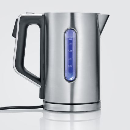 Severin WK 3418 - Електрическа кана 1,7 л 3000 W/230 V неръждаема стомана/черна