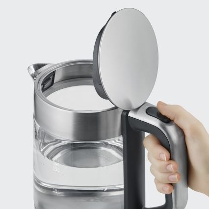 Severin WK 3420 - Електрическа кана 1,7 л, 2200 W/230 V, неръждаема стомана/стъкло