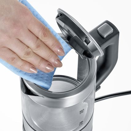 Severin WK 3472 - Бързозагряваща електрическа кана 0,5 л 1100 W/230 V неръждаема стомана/стъкло